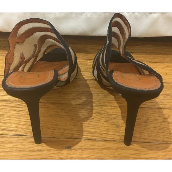 Charlotte Olympia Women's Zebra Slip-On Stiletto Mules Heels Size 38 - Picture 3 of 7